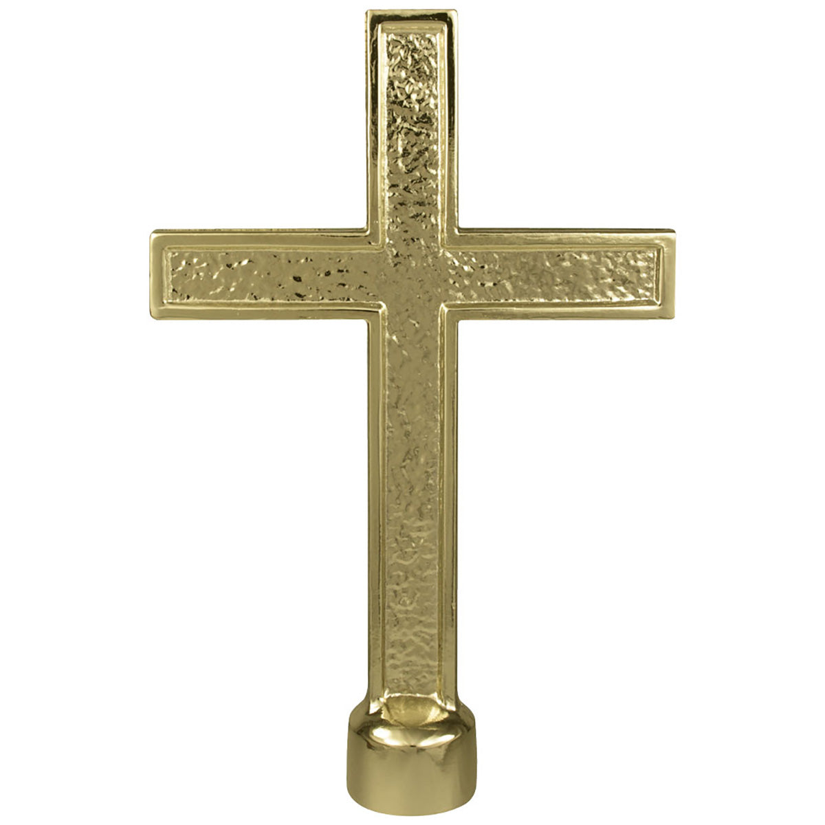 Gold Metal Passion Cross With Ferrule For Indoor Oak Poles