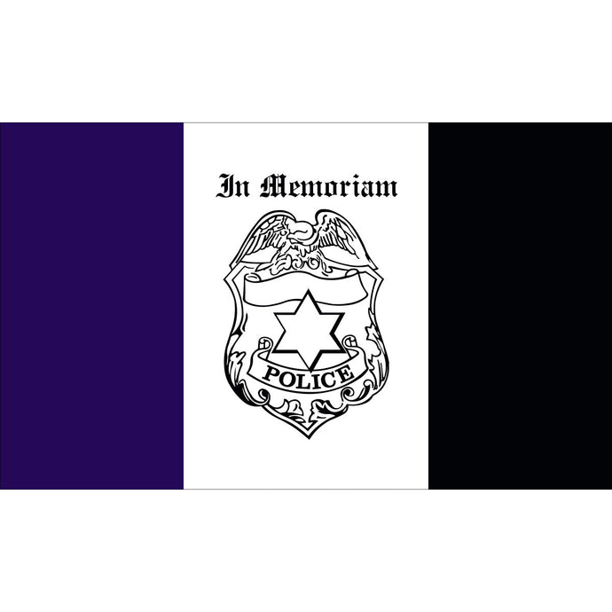 3'x5' Nylon Police Mourning Civilian Flag