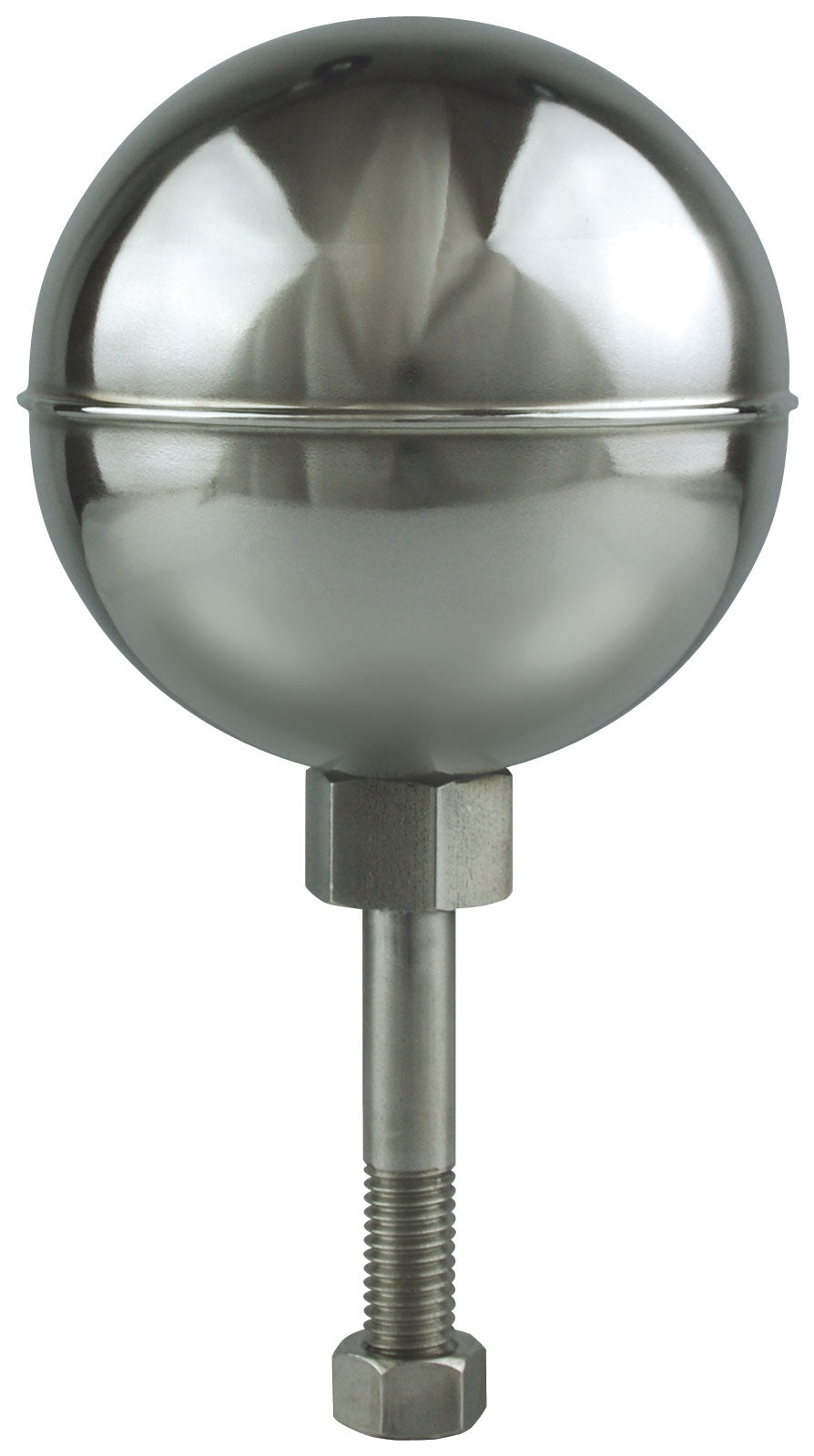 Mirror Finish Stainless Steel Ball Flagpole Ornament - 1/2