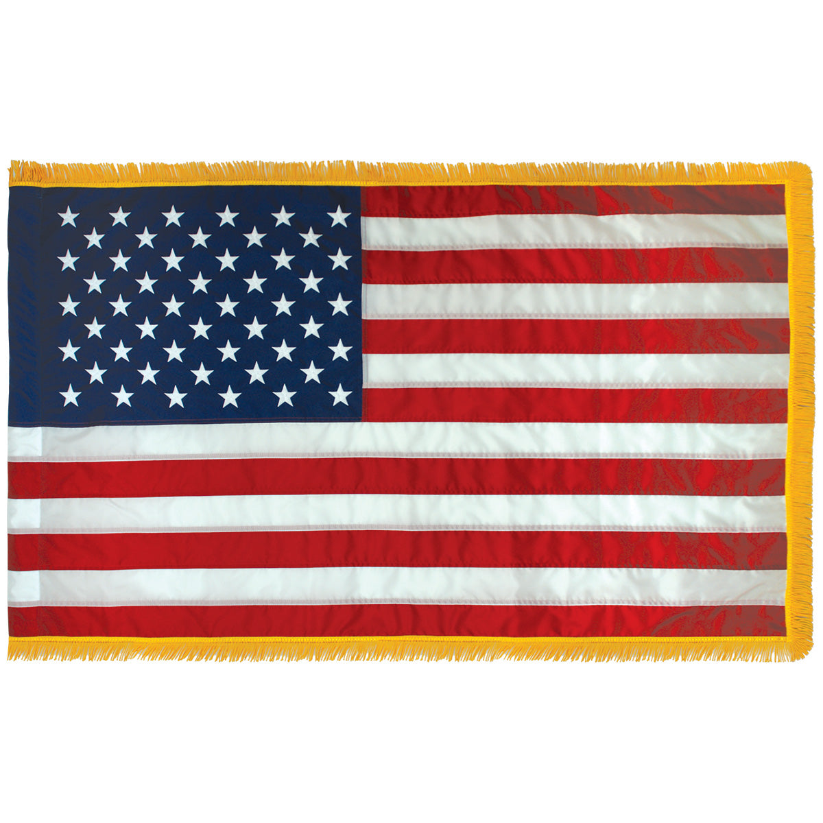 US Nylon Indoor / Parade Flag - Gold Fringe
