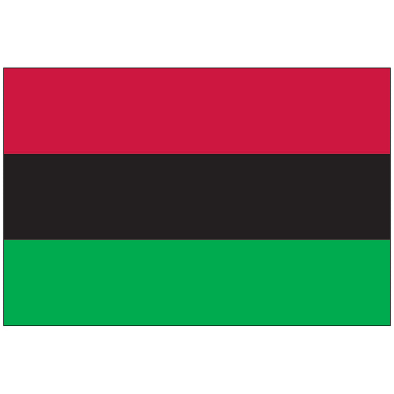 Load image into Gallery viewer, Afro-American flag with horizontal red, black, and green stripes, made of durable nylon fabric.
