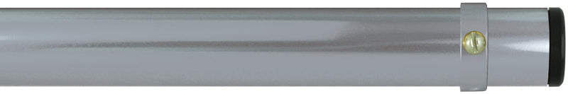 Load image into Gallery viewer, Silver aluminum deluxe parade banner pole featuring a capped end and black tip.
