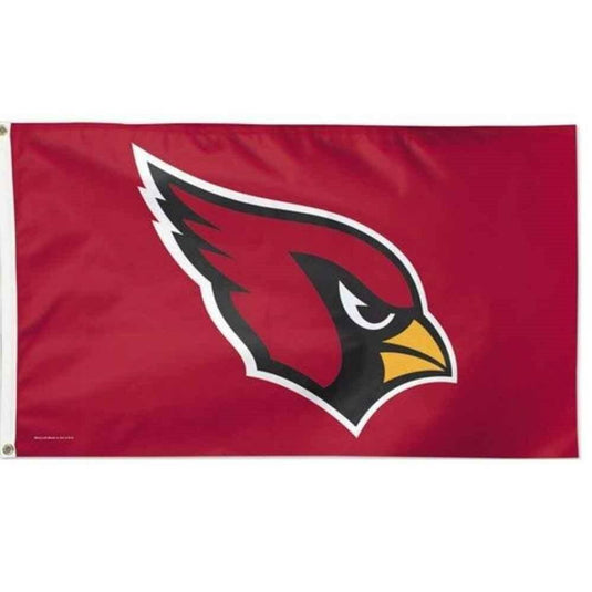 Arizona Cardinals Deluxe 3x5 foot NFL Sport Flag, featuring the team's official cardinal head logo on a solid red background.