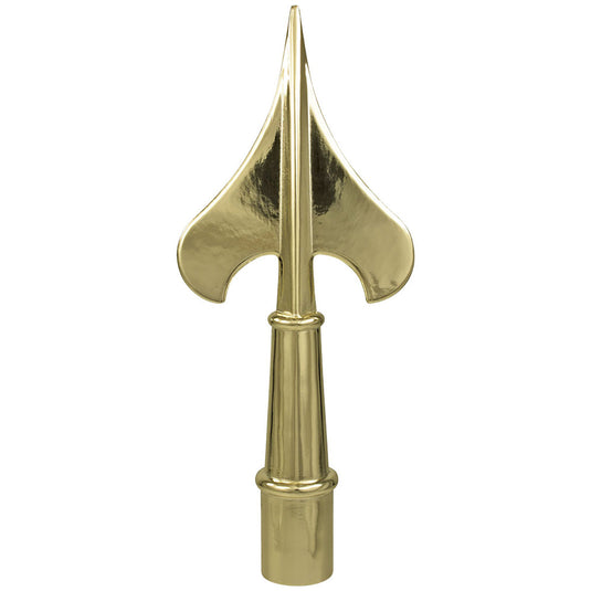 The Army Spear flagpole ornament for an indoor pole, shown in a polished gold finish.