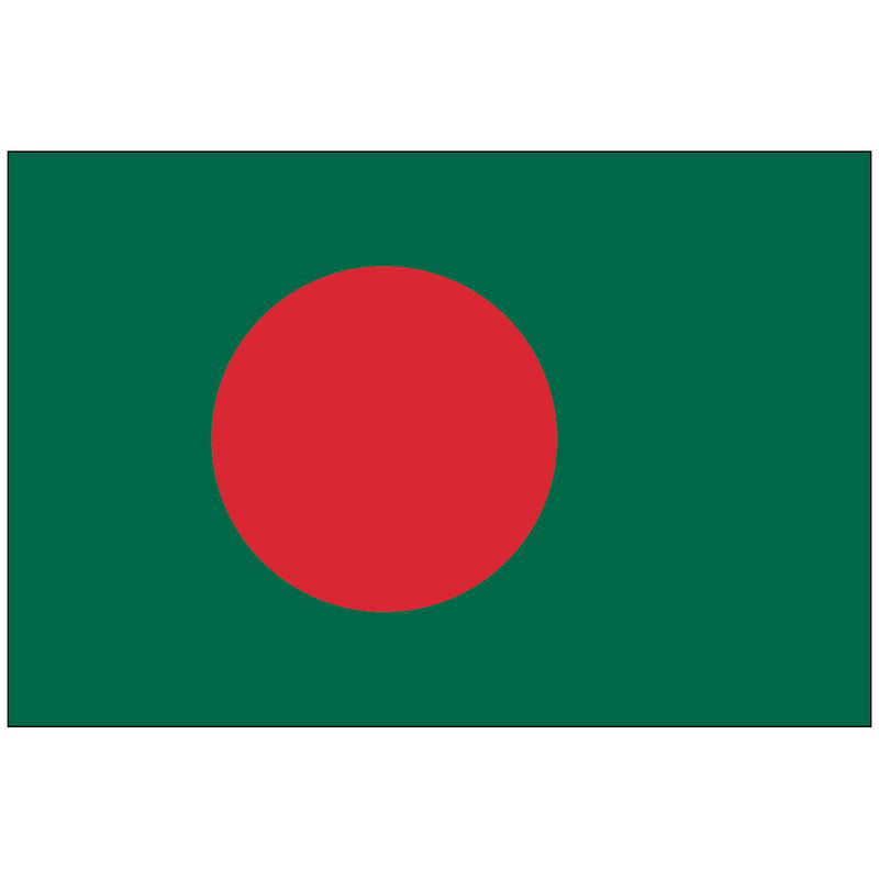 Load image into Gallery viewer, The national flag of Bangladesh, featuring a red disc centered on a solid dark green field.
