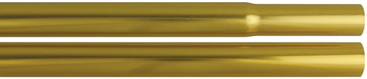 Two-section gold aluminum indoor flagpole with a reflective metallic finish.