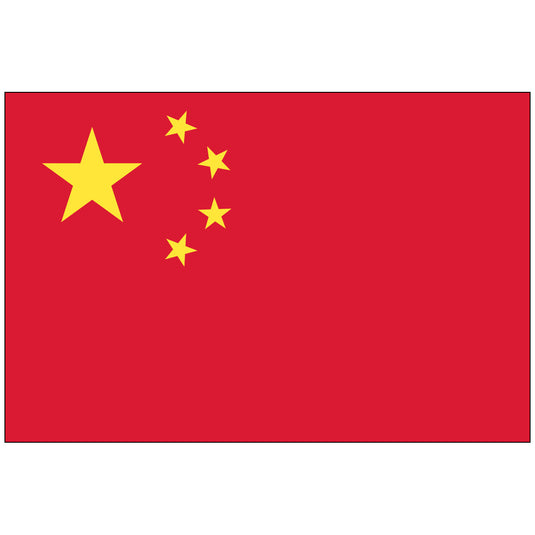 National flag of China made of nylon, featuring a red field with a large yellow five-pointed star in the upper hoist corner, surrounded by four smaller yellow stars in an arc.
