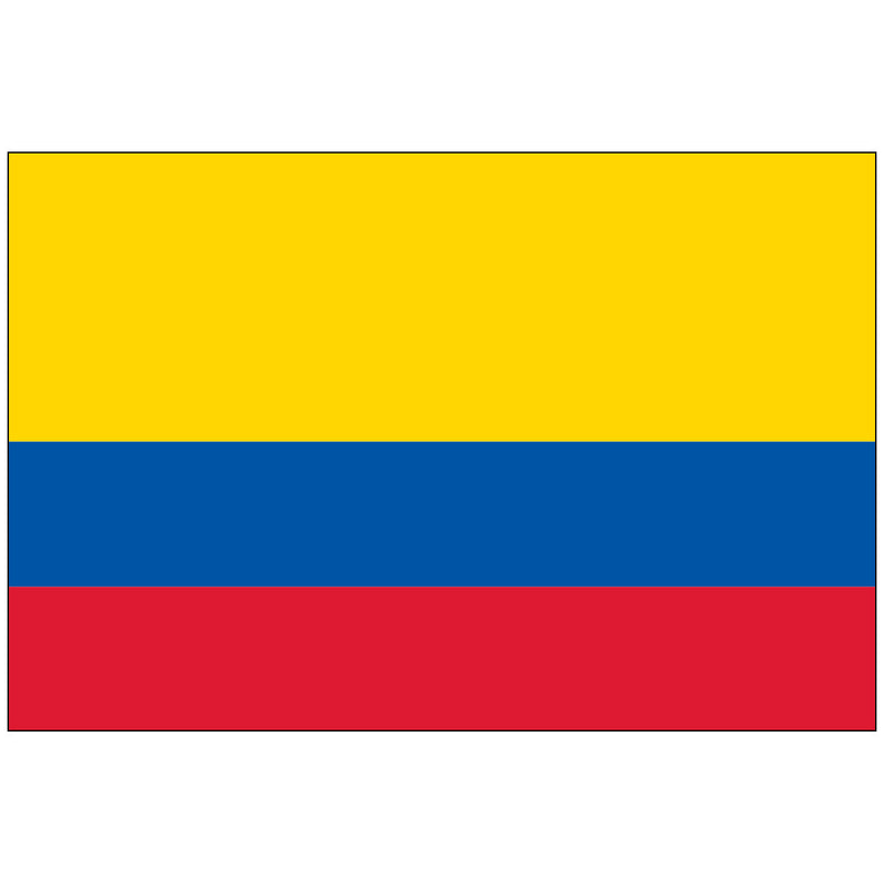 Load image into Gallery viewer, Plain version of the Ecuador World Flag showing only the horizontal tricolor design: a large yellow top stripe, a medium blue middle stripe, and a medium red bottom stripe, suitable for unofficial use.
