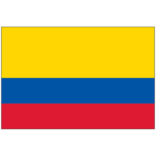 Plain version of the Ecuador World Flag showing only the horizontal tricolor design: a large yellow top stripe, a medium blue middle stripe, and a medium red bottom stripe, suitable for unofficial use.