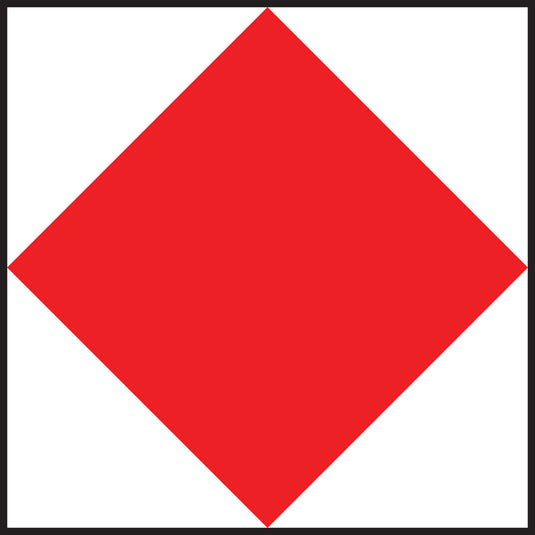 Square F-Foxtrot International Code of Signals Flag, used in maritime communication to signify 