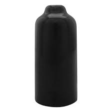 Load image into Gallery viewer, Glossy black, cylindrical Flag Snap Cover made of vinyl or plastic. This flagpole accessory is designed to slip over metal snaphooks, offering protection against pole abrasion and reducing halyard noise.
