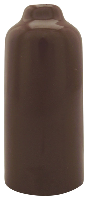 Load image into Gallery viewer, Dark brown, smooth vinyl Flag Snap Cover (sleeve style). This durable, cylindrical plastic cover is used to slide over flag snaphooks to reduce noise and protect the flagpole from scratches.
