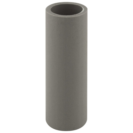 Grey cylindrical Flagpole Adapter or sleeve, made of durable plastic or vinyl, used for reducing a 1-inch adjustable flagpole bracket opening down to accommodate a smaller 3/4-inch diameter flagpole.