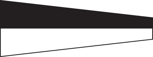 International Code of Signals pennant for the number eight, designed with horizontal stripes of black over white.