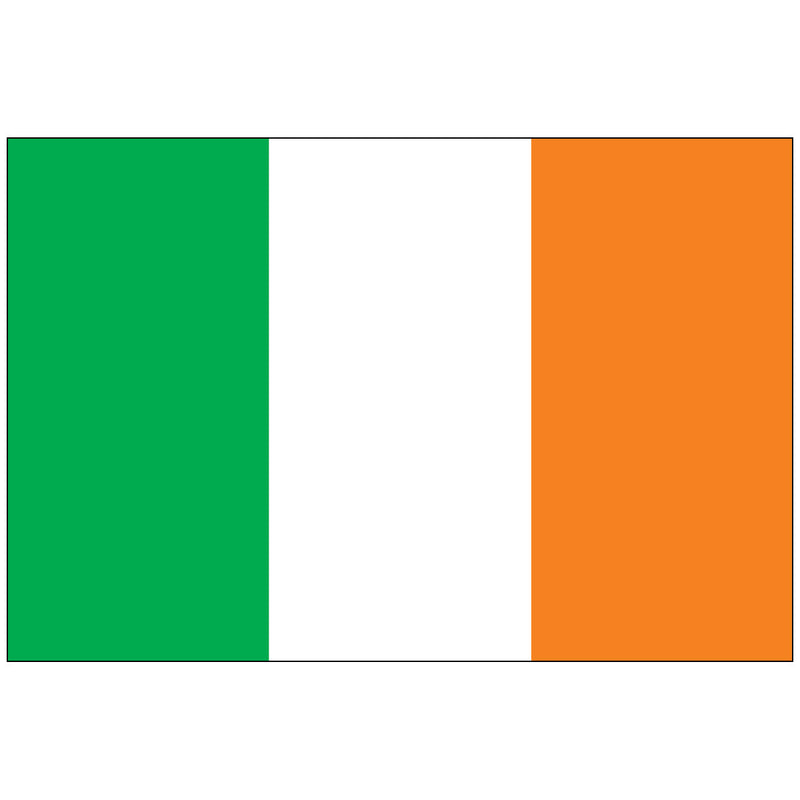 Load image into Gallery viewer, The national flag of Ireland, a tricolor flag featuring vertical stripes of green, white, and orange.
