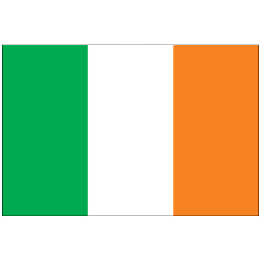 The national flag of Ireland, a tricolor flag featuring vertical stripes of green, white, and orange.