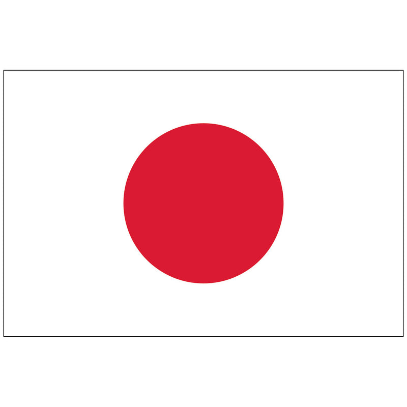 Load image into Gallery viewer, The national flag of Japan, featuring a large red disc (Hinomaru or 'sun disc') centered on a white field.

