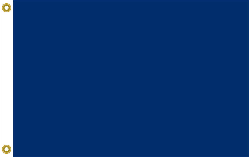 Load image into Gallery viewer, Solid navy blue nylon signal flag with heavy-duty heading and grommets, corresponding to the letter 'X' (Xray).
