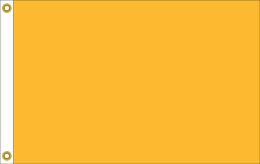 Solid gold/yellow color nylon flag, used as the International Code of Signals flag for 'Q' (Quebec) or 