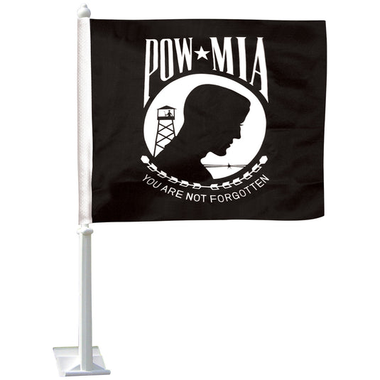 A car window flag featuring the United States of America national flag.