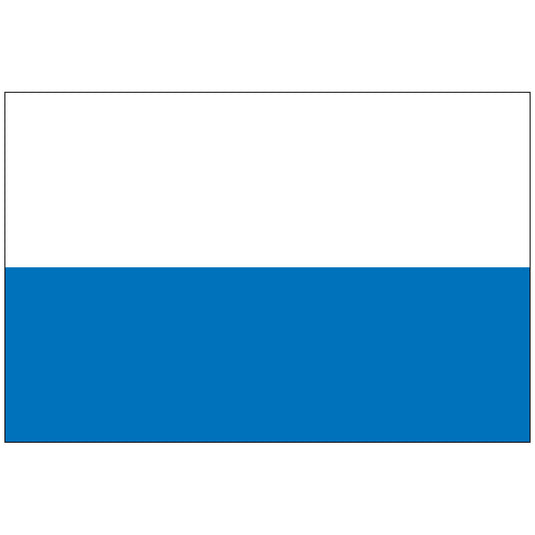 The flag of San Marino, featuring two horizontal bands of white and light blue.