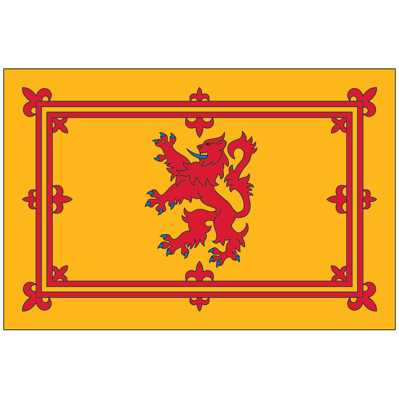 Load image into Gallery viewer, Flag of Scotland. Crimson and gold with a red lion in the center.
