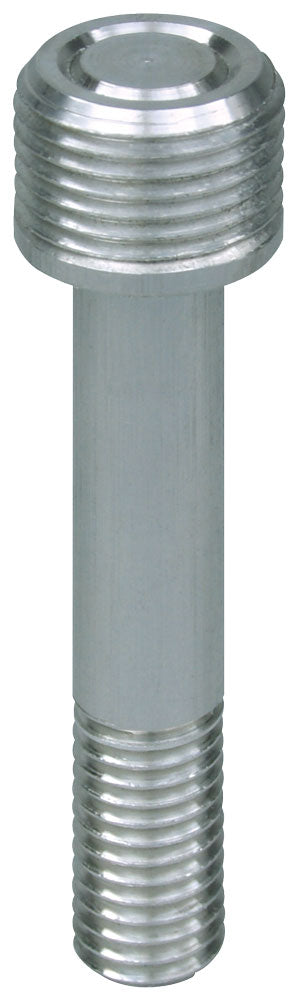 A silver aluminum spindle with a cylindrical shape and threaded ends, commonly used for flagpole assembly and support.