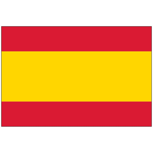 Spain World Flag displaying the simple red, wider yellow, and red horizontal stripe design.