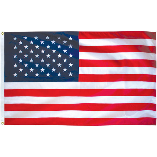 The image shows the United States flag with 50 white stars on a blue field and 13 red and white stripes, symbolizing a sense of patriotism and unity.