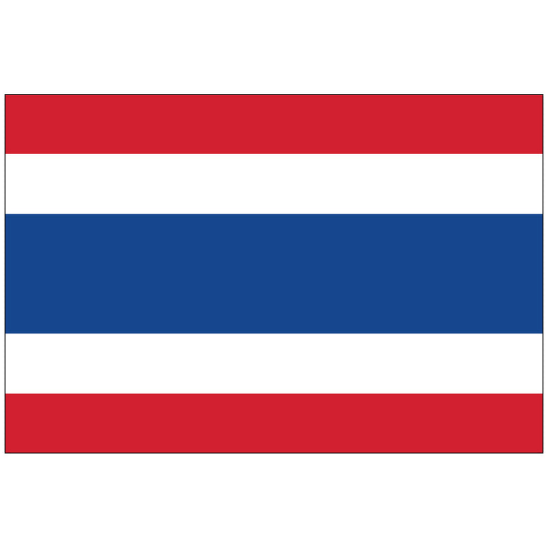 Load image into Gallery viewer, The flag of Thailand, featuring horizontal stripes in red, white, and blue colors.
