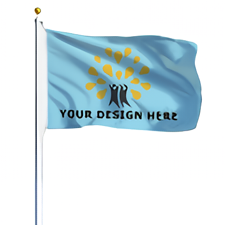 Custom Value Printed Single Sided Polyester Flag