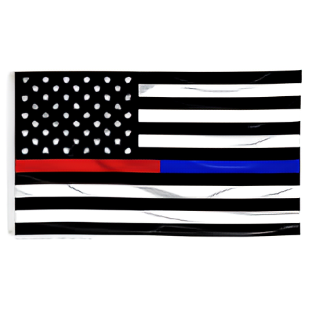3'x5' Nylon US Thin Dual Line Flag - Police and Fire