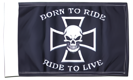 10.5" x 15" Custom Printed Motorcycle Flag
