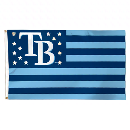 TAMPA BAY RAYS / PATRIOTIC FLAG - DELUXE 3' X 5' MLB