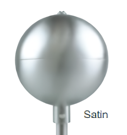 Satin Brushed Aluminum Ball Flagpole Ornament - 5/8