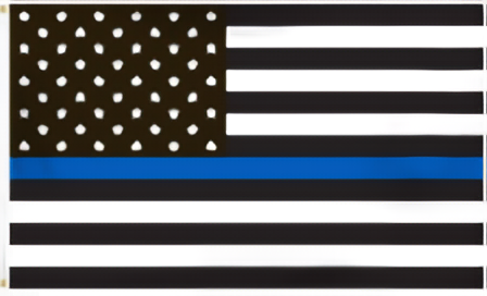 3'x5' Nylon US Thin Blue Line Flag