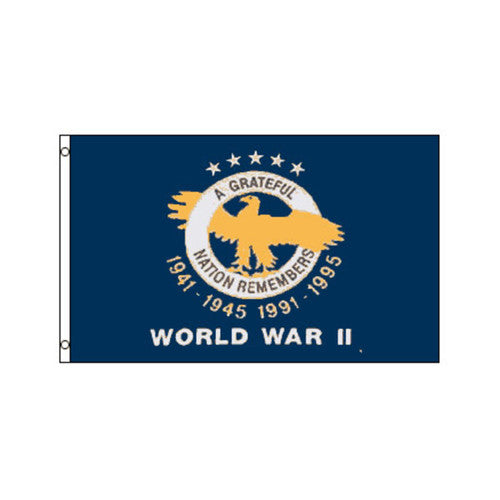 3'x4' Nylon World War 2 Commemorative Veteran Flag